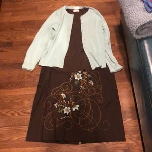 ATL 5pc bundle skirt, tops, and cardigans